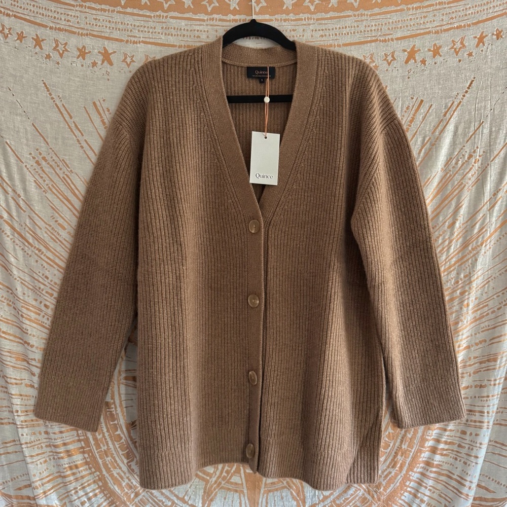 Quince Women's Brown Cardigan Sweater - Picture 6 of 16